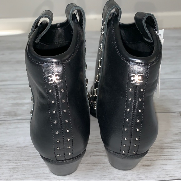 Sam Edelman Black Studded Ankle Boots NWOT - Picture 4 of 5